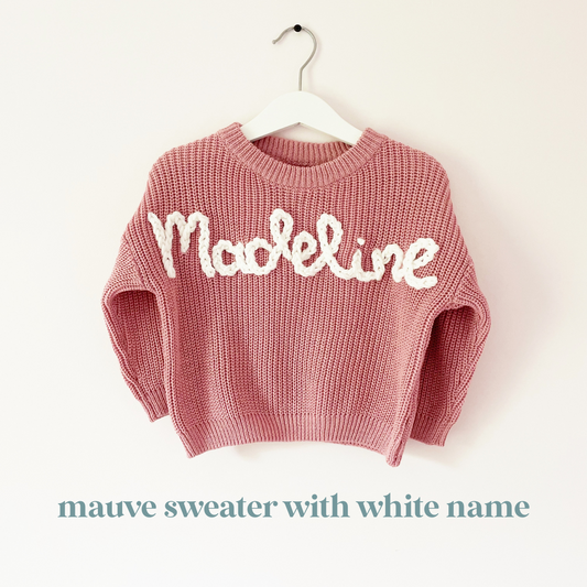 Hand-Stitched Name Sweater