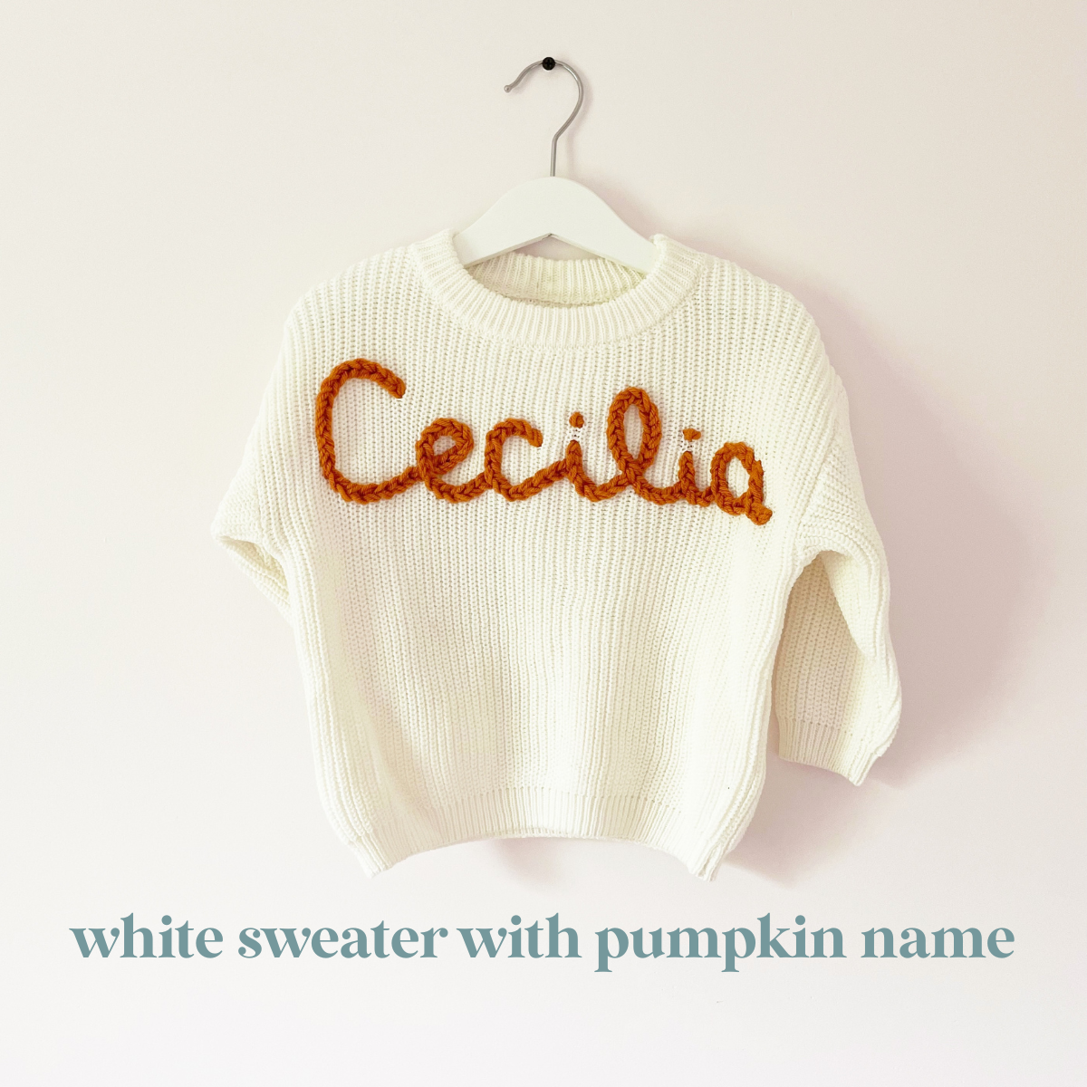 Hand-Stitched Name Sweater