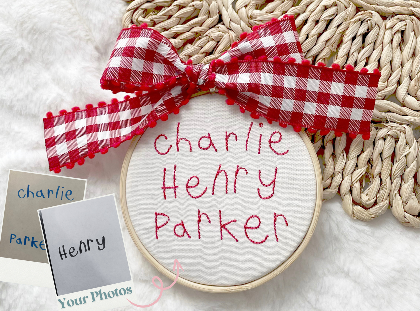 Custom Handwriting Christmas Ornament